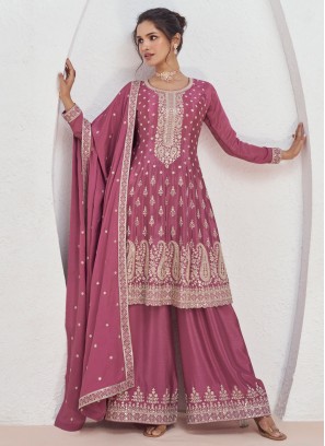 Silk Trendy Salwar Kameez in Pink