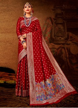 Silk Trendy Saree in Maroon