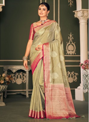 Silk Weaving Classic Saree in Grey