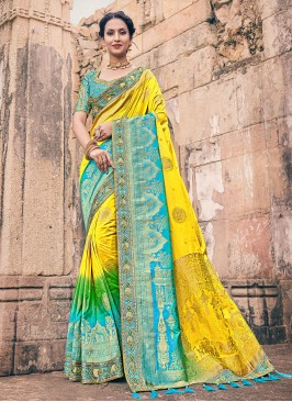 Silk Weaving Saree in Yellow