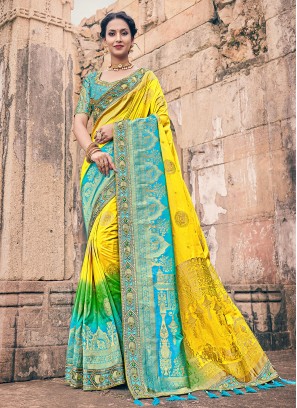 Silk Weaving Saree in Yellow