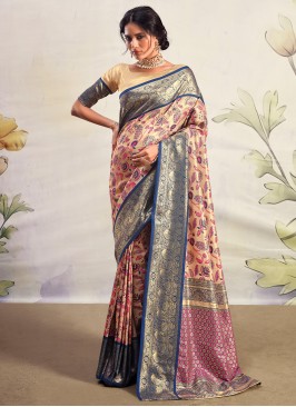 Silk Woven Saree in Cream