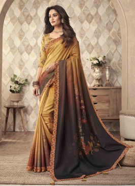 Silk Yellow Classic Saree