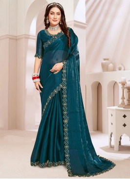 Silk Zircon Traditional Saree in Morpeach 
