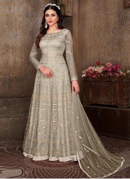 Silver Sangeet Floor Length Salwar Suit