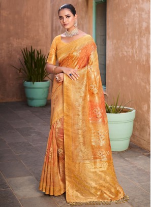 Simplistic Jacquard Silk Sangeet Classic Saree