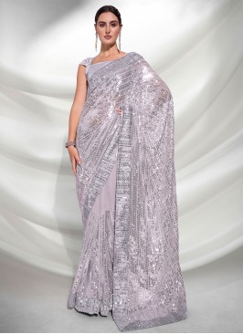 Simplistic Sequins Georgette Classic Saree