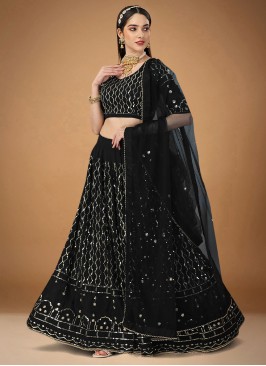 Simplistic Sequins Wedding A Line Lehenga Choli