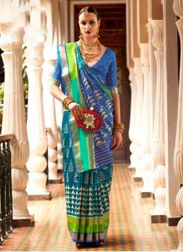 Simplistic Silk Blue Trendy Saree