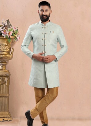 Sky Blue & Chiku Fusion Elegance: Men