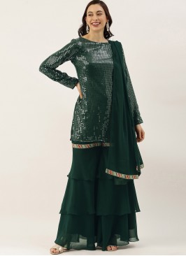 Snazzy Embroidered Party Readymade Salwar Kameez