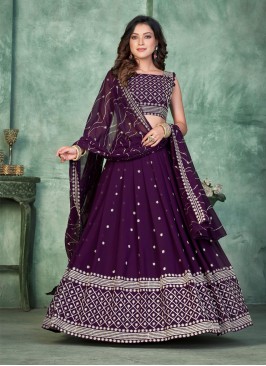 Snazzy Georgette Embroidered Designer Lehenga Choli