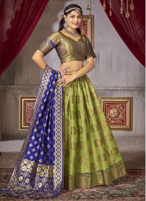 Snazzy Green Ceremonial Designer Lehenga Choli