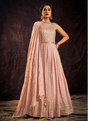 Snazzy Rose Pink Trendy Gown