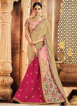 Snazzy Sequins Raw Silk Pink Classic Saree