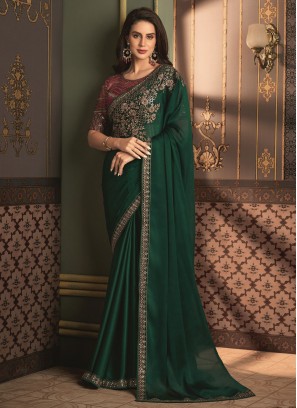 Snazzy Silk Wedding Contemporary Style Saree