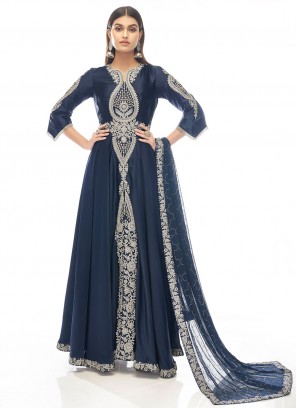 Sonorous Satin Ceremonial Floor Length Anarkali Suit