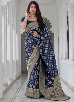 Sonorous Weaving Art Banarasi Silk Designer Traditional Saree