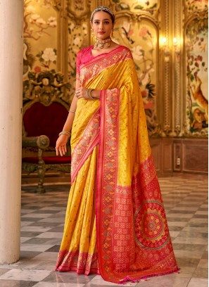 Sonorous Weaving Banarasi Silk Mustard Classic Saree