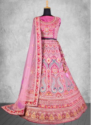 Sonorous Zari Pink Designer Lehenga Choli
