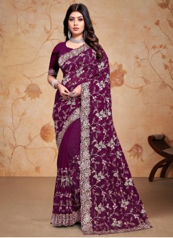 Sophisticated Embroidered Party Classic Saree