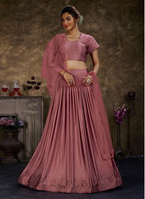 Sophisticated Georgette Trendy Long Choli Lehenga