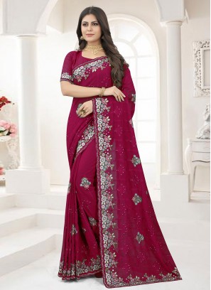 Sophisticated Rani Reception Contemporary Saree
