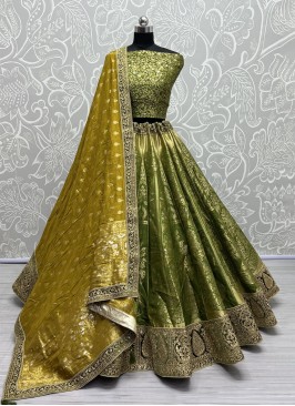 Sorcerous Green Diamond Lehenga Choli