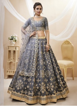 Sorcerous Grey Designer Lehenga Choli