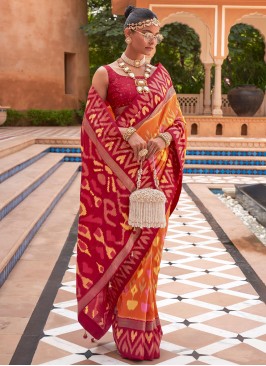 Sorcerous Patola Silk  Festival Contemporary Saree