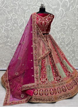 Sorcerous Velvet Rani Diamond Lehenga Choli