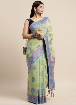 Sorcerous Woven Cotton Contemporary Style Saree