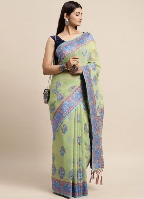 Sorcerous Woven Cotton Contemporary Style Saree
