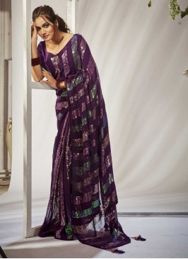 Specialised Designer Georgette Multi Colour Classic Saree