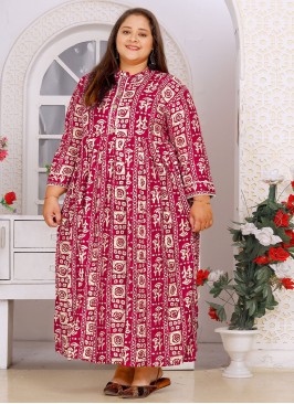 Specialised Print Rayon Multi Colour Designer Kurti