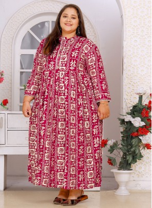 Specialised Print Rayon Multi Colour Designer Kurti