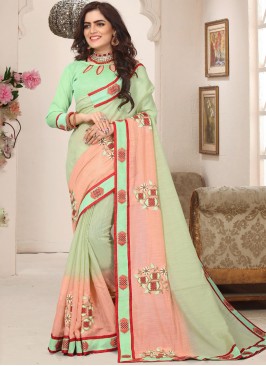 Spectacular Cotton Silk Zari Sea Green Trendy Sare