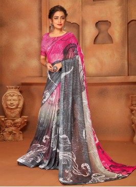 Spectacular Grey Saree