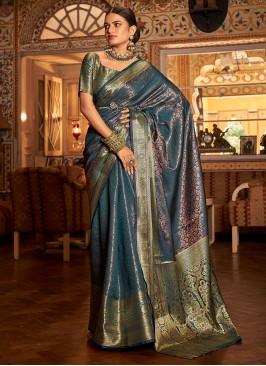 Spectacular Morpeach  Festival Contemporary Saree