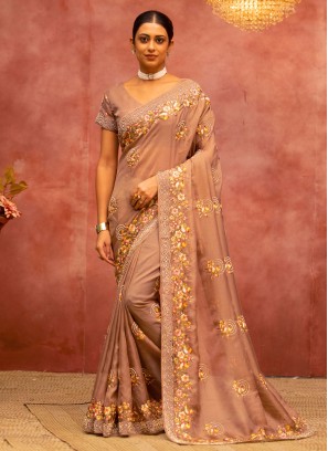 Spectacular Stone Work Wedding Saree