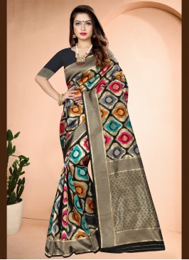 Spellbinding Black Traditional Saree