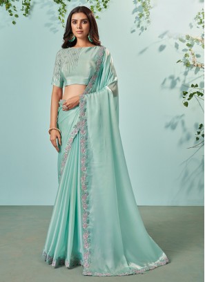 Spellbinding Border Organza Trendy Saree