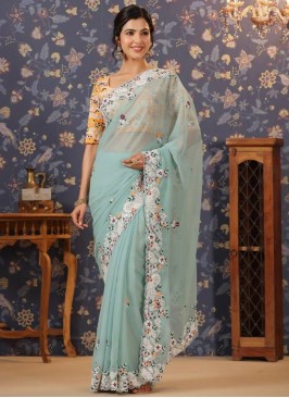 Spellbinding Embroidered Festival Contemporary Saree