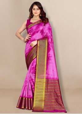 Splendid Border Purple Trendy Saree