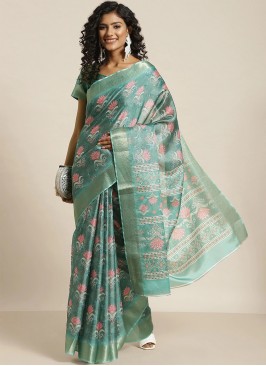 Splendid Silk Blend Weaving Classic Designer Saree