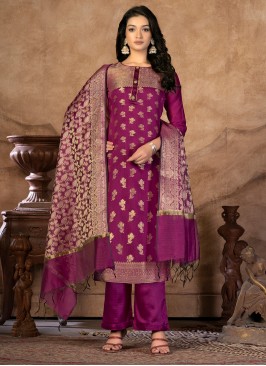 Staggering Banarasi Silk Trendy Salwar Suit