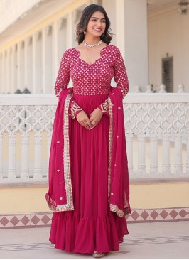 Staggering Rani Sangeet Trendy Gown