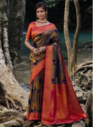 Staggering Woven Kanjivaram Silk Classic Saree