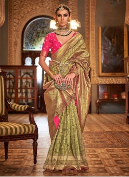 Staring Banarasi Silk Party Contemporary Saree