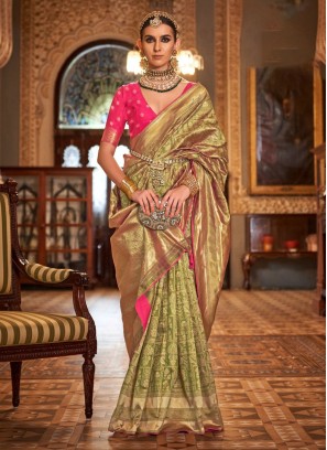 Staring Banarasi Silk Party Contemporary Saree